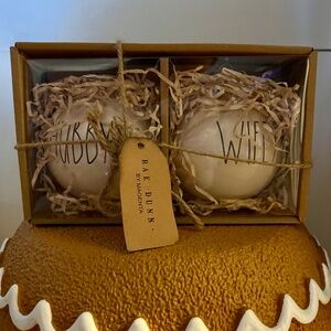 Hubby & Wifey Rae Dunn Ornement set